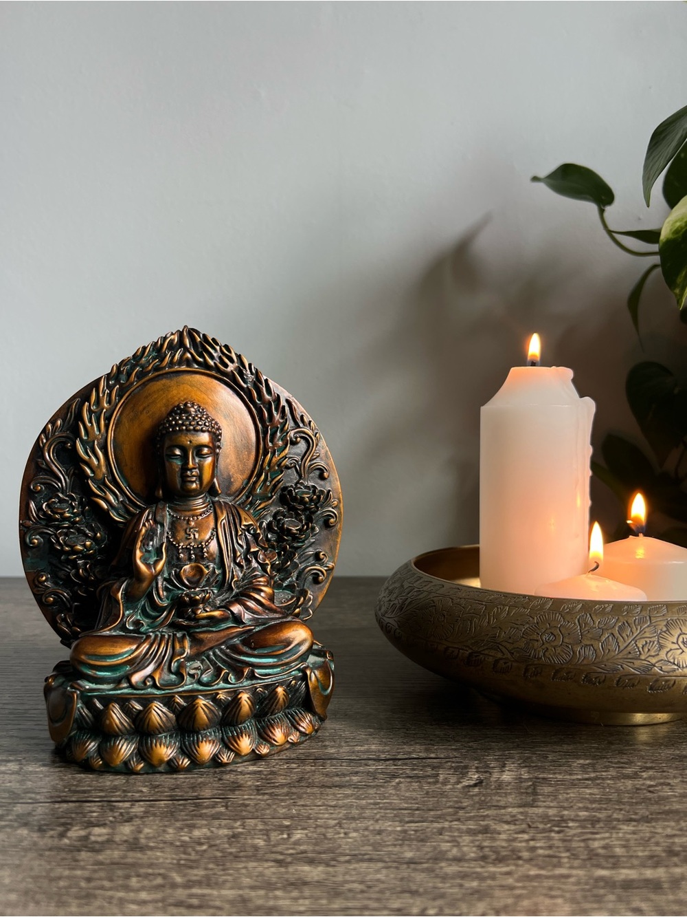 Vintage Buddha Bookend
